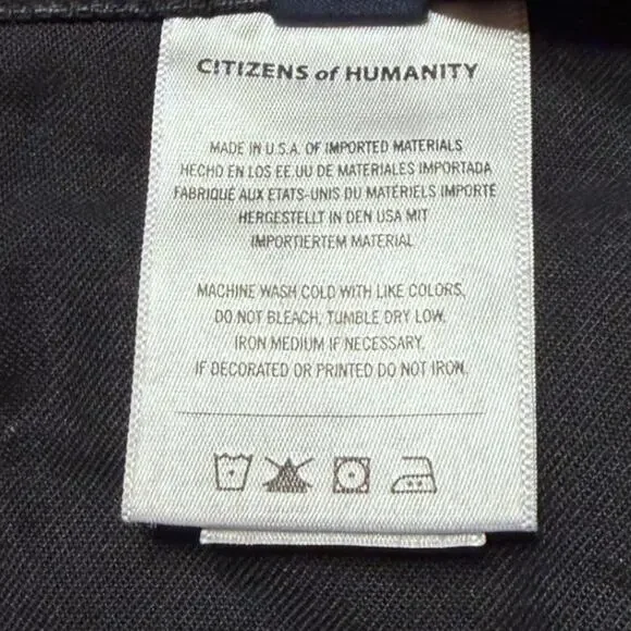 Anthropologie Citizens of Humanity Gaucho Jean Womens 33 Black Wide Leg Crop NWT - Picture 11 of 12